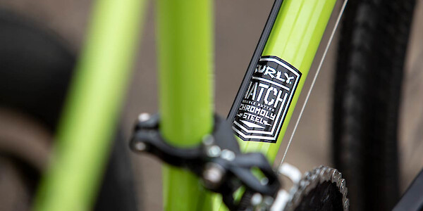 Surly Disc Trucker touring bike in Pea Lime Soup, frame detail
