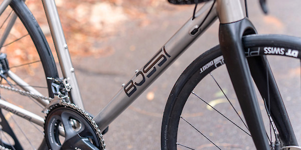 Bossi Strada titanium road bike, frame detail
