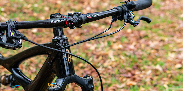Syntace Vector handlebars as part of the custom build on an Ibis Cycles Mojo mountain bike