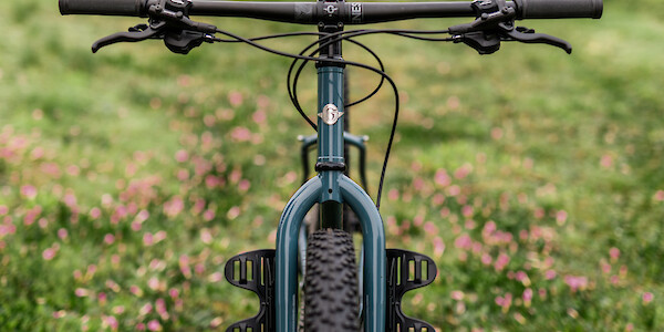 Genesis Longitude bicycle in Clean Slate blue, front view