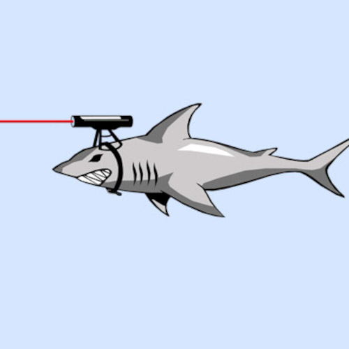 A shark with a frickin' laser beam on its head