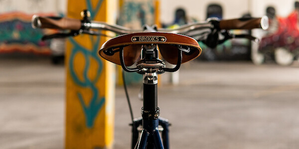 Brooks B17 Classic saddle in Honey, rear view