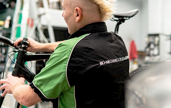 Professional bicycle mechanic at Bio-Mechanics Cycles & Repairs, Adelaide