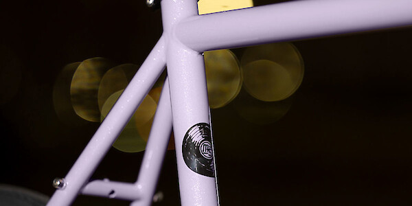 Surly Midnight Special bike, frame detail, in Metallic Lilac