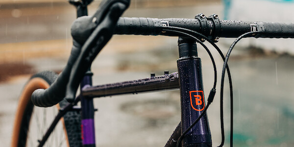 Breezer Radar X Pro in Deep Purple, frame headtube detail