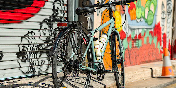 Vivente The Gibb bike, custom paint job (rear view)